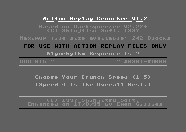 Action Replay Cruncher Screenshot